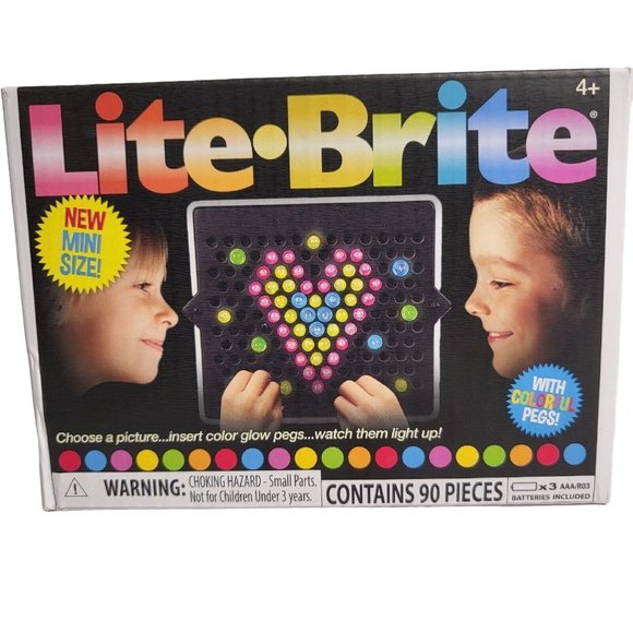 Lite Brite Mini Bright 85 Pcs Colorful Pegs Create Pictures With Light New - Picture 1 of 9